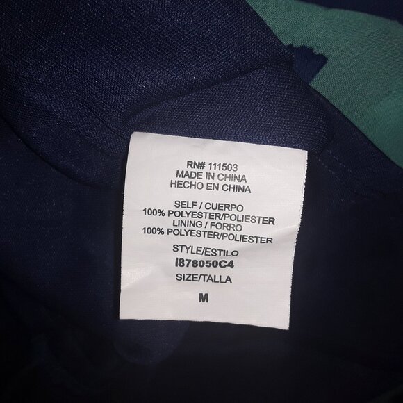 As U Wish Med Ladies 1 Shoulder Turquoise & Purple Chevron Print Lined Chiffon - Picture 4 of 4